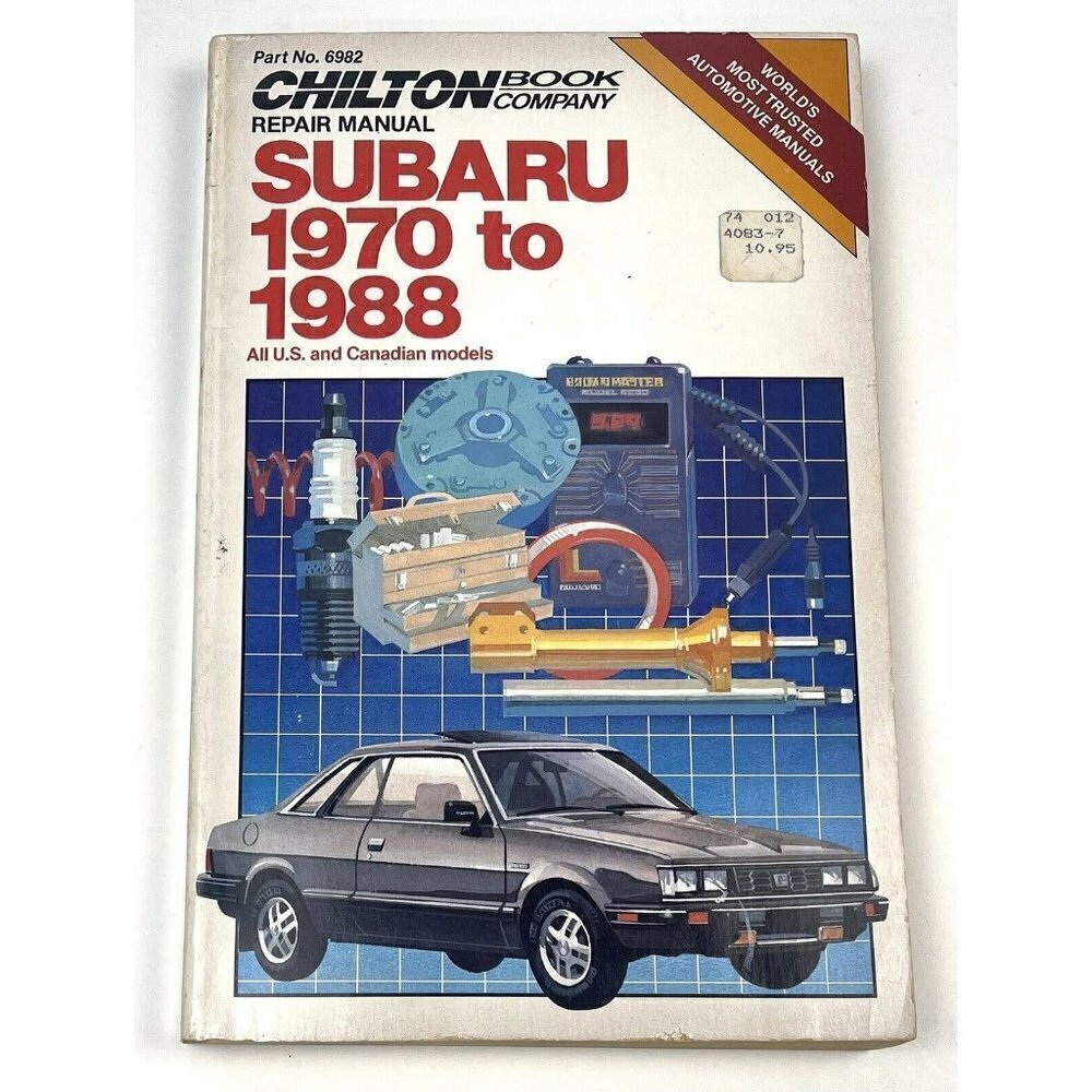 Chilton Automotive Repair Manual Subaru 1970-1988 (1988, Paperback) 6982 EUC